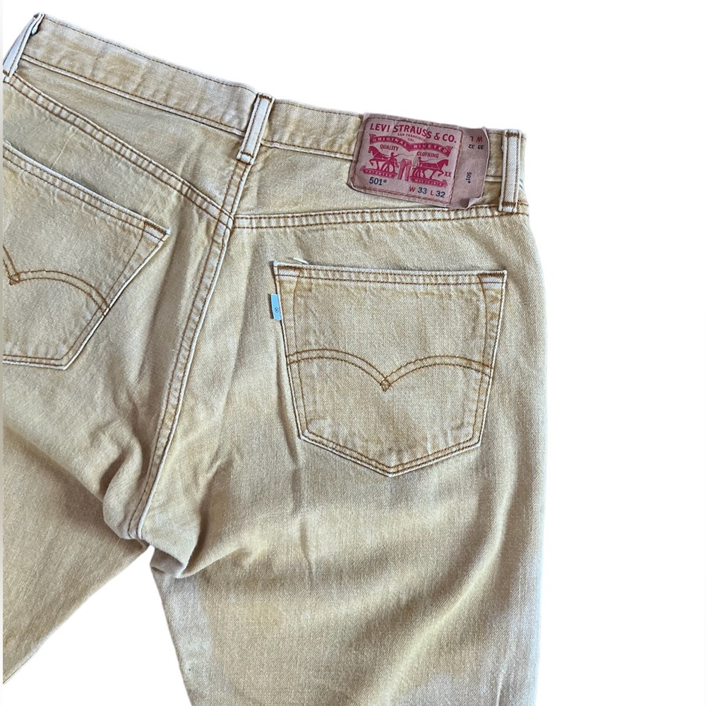 Vintage Levis 501 Rare White Tag White Oak Cone Denim Men’s Jeans Size 33x32